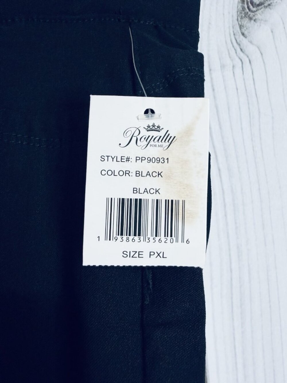 Royalty For Me Jeans Sz PXL (34x26) Black Mid Rise Ankle Hyper Stretch NWT - Picture 5 of 10